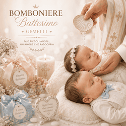 Bomboniere battesimo gemelli